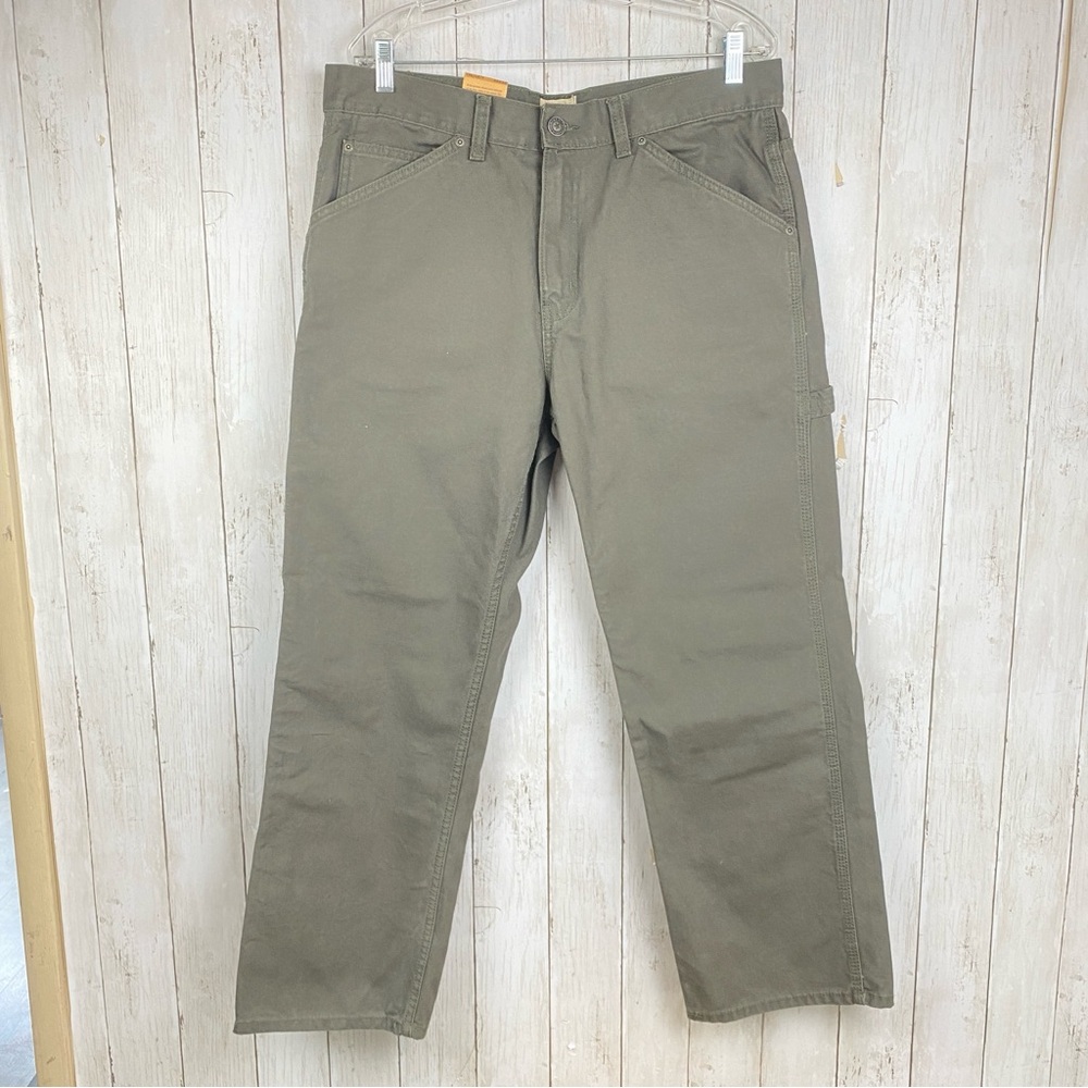 C.E. Schmidt Workwear Relaxed Fit Utility Canvas Work Jeans Size 36 x 30 Green